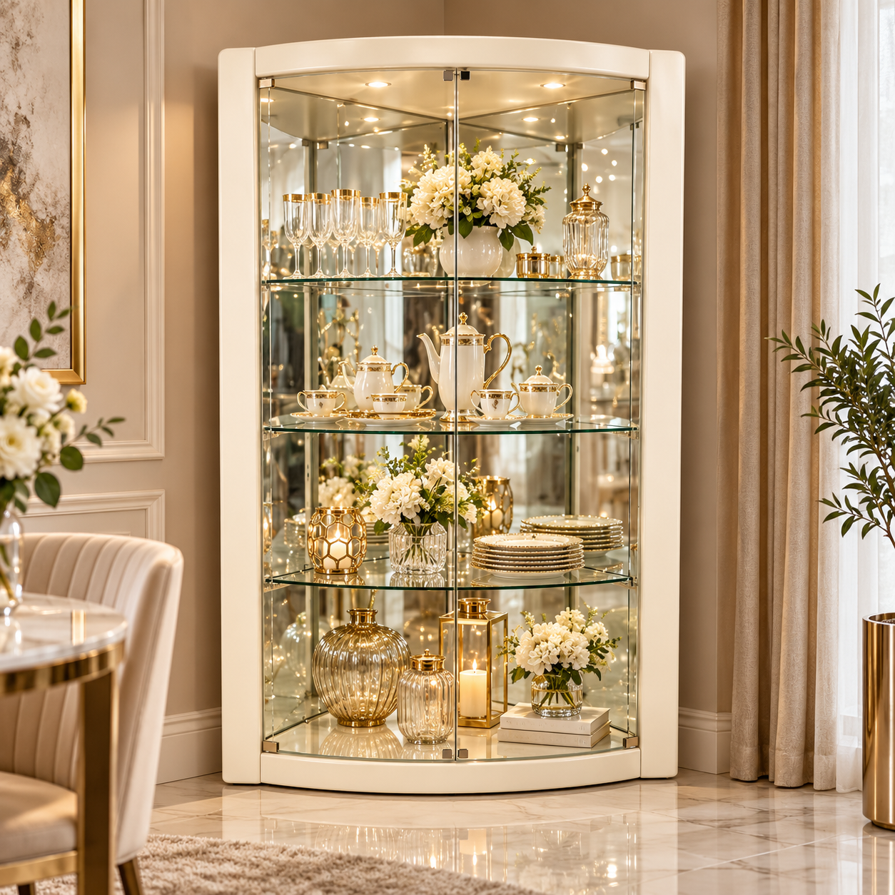 Meuble de coin CONVEXE FURNIDAR — avec accessoires