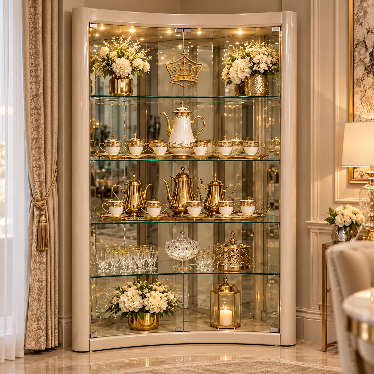 Meuble de coin CONCAVE FURNIDAR — avec accessoires
